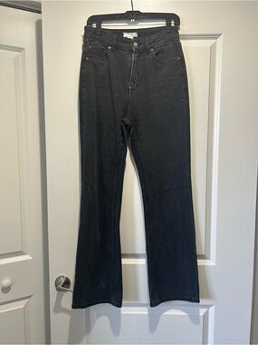 H&M Black High-Rise Flare Jeans
